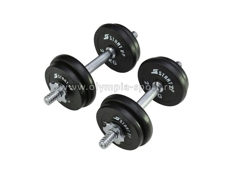 Набор гантелей Start UP HD2601-20 в карт. коробке 20кг (2*10кг)