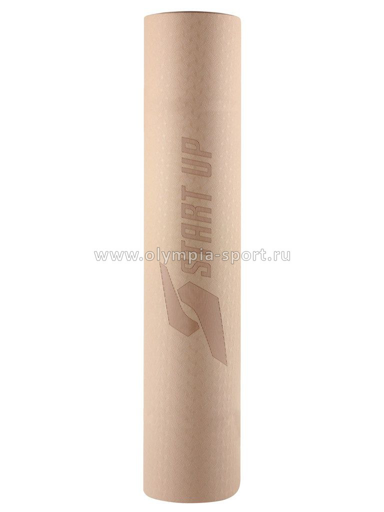 Коврик для фитнеса и йоги Start Up TPE ZH-01 Beige/Gray р183х61х0,6см